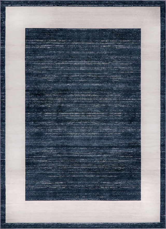 Navy Blue 9' x 12' 2 Jill Zarin Uptown Rectangle Area Rug 70% Polypropylene & 30% Polyester  Contemporary Carpet for Living, Dining, Office, Bedroom for Sale at Rug Engine