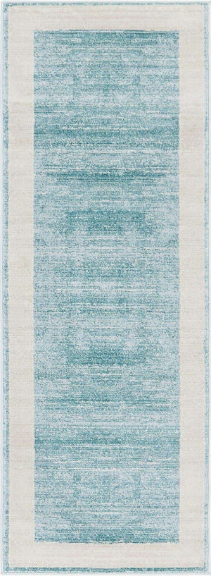 Turquoise 2' 2 x 6' 1 Jill Zarin Uptown Runner Area Rug 70% Polypropylene & 30% Polyester  Contemporary Carpet for Living, Dining, Office, Bedroom for Sale at Rug Engine