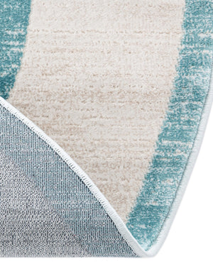 Turquoise 5' 3 x 5' 3 Jill Zarin Uptown Round Area Rug 70% Polypropylene & 30% Polyester  Contemporary Carpet for Living, Dining, Office, Bedroom for Sale at Rug Engine