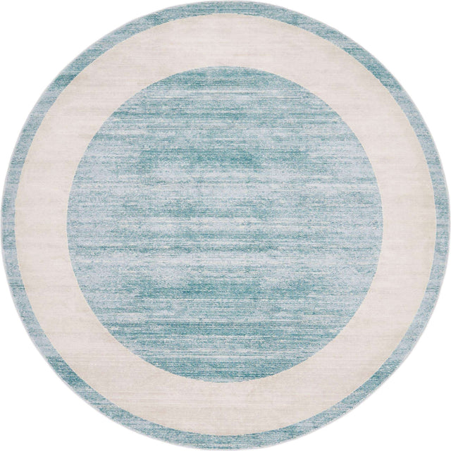 Turquoise 8' x 8' Jill Zarin Uptown Round Area Rug 70% Polypropylene & 30% Polyester  Contemporary Carpet for Living, Dining, Office, Bedroom for Sale at Rug Engine