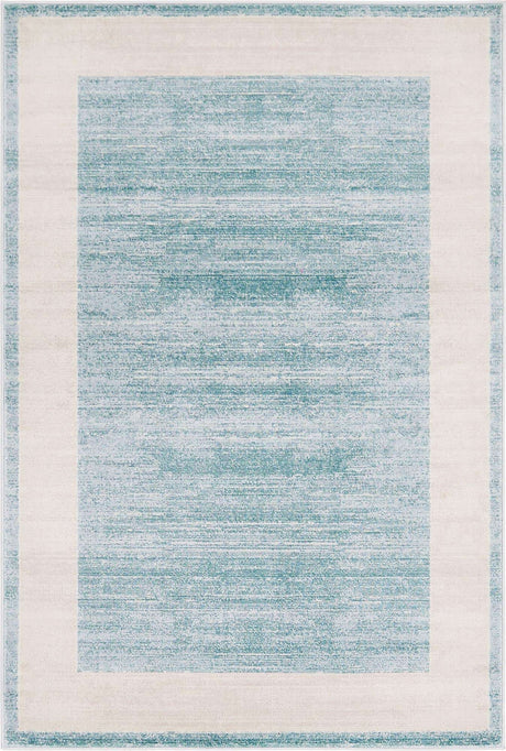 Turquoise 4' 1 x 6' 1 Jill Zarin Uptown Rectangle Area Rug 70% Polypropylene & 30% Polyester  Contemporary Carpet for Living, Dining, Office, Bedroom for Sale at Rug Engine