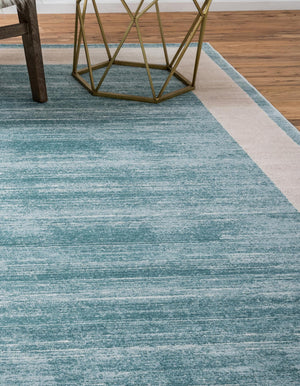 Turquoise 6' 1 x 9' Jill Zarin Uptown Rectangle Area Rug 70% Polypropylene & 30% Polyester  Contemporary Carpet for Living, Dining, Office, Bedroom for Sale at Rug Engine