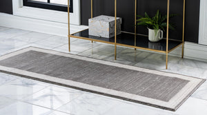 Gray 2' 2 x 6' 1 Jill Zarin Uptown Runner Area Rug 70% Polypropylene & 30% Polyester  Contemporary Carpet for Living, Dining, Office, Bedroom for Sale at Rug Engine