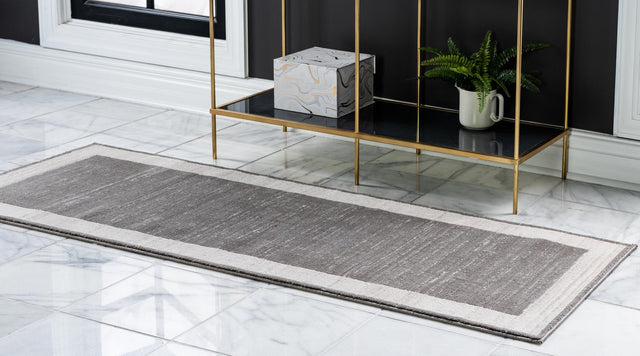 Gray 2' 7 x 8' Jill Zarin Uptown Runner Area Rug 70% Polypropylene & 30% Polyester  Contemporary Carpet for Living, Dining, Office, Bedroom for Sale at Rug Engine