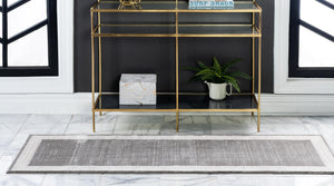 Gray 2' 2 x 6' 1 Jill Zarin Uptown Runner Area Rug 70% Polypropylene & 30% Polyester  Contemporary Carpet for Living, Dining, Office, Bedroom for Sale at Rug Engine