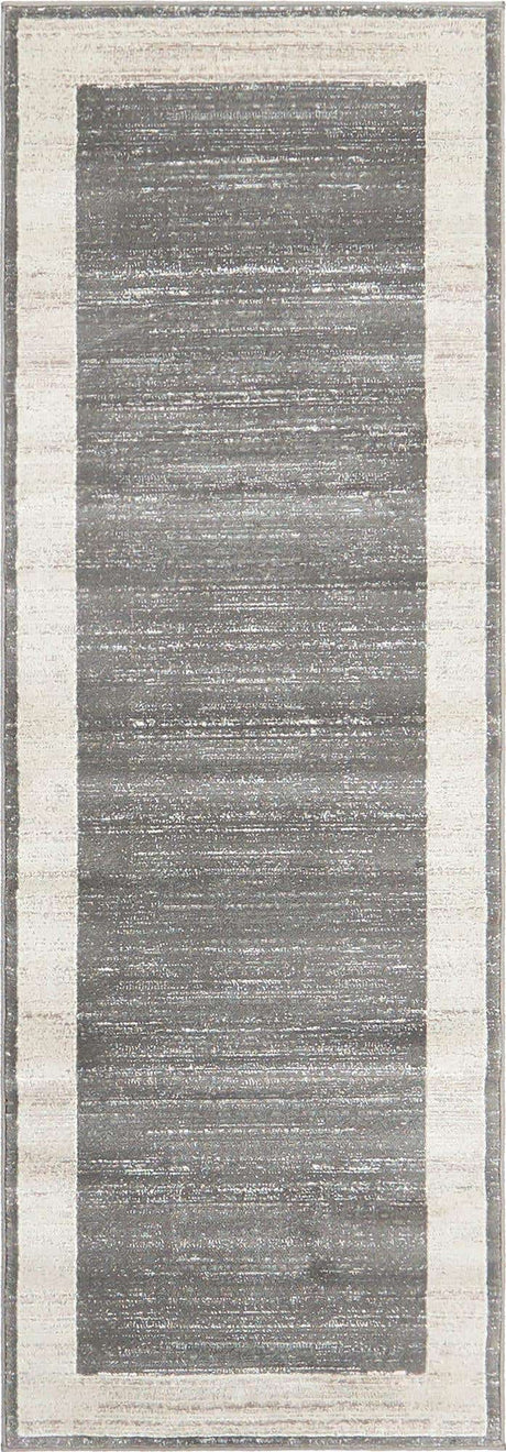 Gray 2' 2 x 6' 1 Jill Zarin Uptown Runner Area Rug 70% Polypropylene & 30% Polyester  Contemporary Carpet for Living, Dining, Office, Bedroom for Sale at Rug Engine