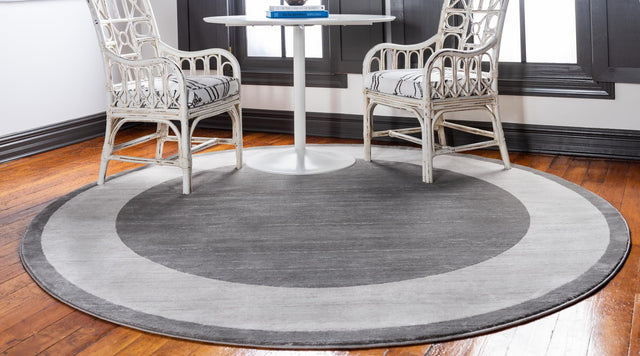 Gray 3' 3 x 3' 3 Jill Zarin Uptown Round Area Rug 70% Polypropylene & 30% Polyester  Contemporary Carpet for Living, Dining, Office, Bedroom for Sale at Rug Engine