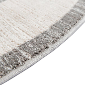 Gray 3' 3 x 3' 3 Jill Zarin Uptown Round Area Rug 70% Polypropylene & 30% Polyester  Contemporary Carpet for Living, Dining, Office, Bedroom for Sale at Rug Engine