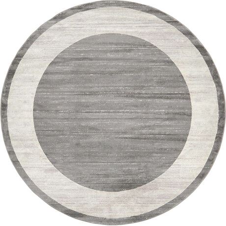 Gray 8' x 8' Jill Zarin Uptown Round Area Rug 70% Polypropylene & 30% Polyester  Contemporary Carpet for Living, Dining, Office, Bedroom for Sale at Rug Engine