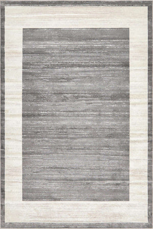 Gray 4' 1 x 6' 1 Jill Zarin Uptown Rectangle Area Rug 70% Polypropylene & 30% Polyester  Contemporary Carpet for Living, Dining, Office, Bedroom for Sale at Rug Engine