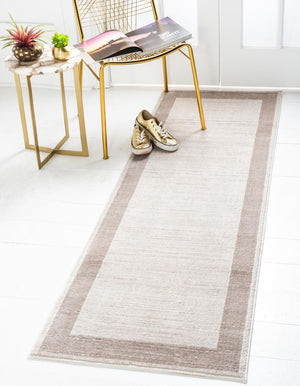 Beige 2' 7 x 13' 11 Jill Zarin Uptown Runner Area Rug 70% Polypropylene & 30% Polyester  Contemporary Carpet for Living, Dining, Office, Bedroom for Sale at Rug Engine