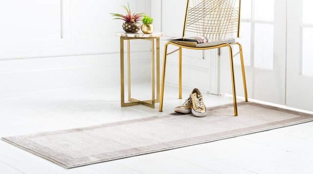 Beige 2' 7 x 13' 11 Jill Zarin Uptown Runner Area Rug 70% Polypropylene & 30% Polyester  Contemporary Carpet for Living, Dining, Office, Bedroom for Sale at Rug Engine