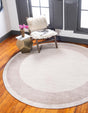 Beige 5' 3 x 5' 3 Jill Zarin Uptown Round Area Rug 70% Polypropylene & 30% Polyester  Contemporary Carpet for Living, Dining, Office, Bedroom for Sale at Rug Engine