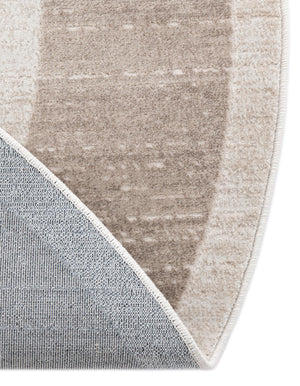 Beige 3' 3 x 3' 3 Jill Zarin Uptown Round Area Rug 70% Polypropylene & 30% Polyester  Contemporary Carpet for Living, Dining, Office, Bedroom for Sale at Rug Engine