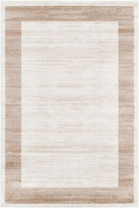 Beige 4' 1 x 6' 1 Jill Zarin Uptown Rectangle Area Rug 70% Polypropylene & 30% Polyester  Contemporary Carpet for Living, Dining, Office, Bedroom for Sale at Rug Engine