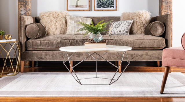 Beige 9' x 12' 2 Jill Zarin Uptown Rectangle Area Rug 70% Polypropylene & 30% Polyester  Contemporary Carpet for Living, Dining, Office, Bedroom for Sale at Rug Engine
