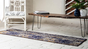 Navy Blue 2' 7 x 10' Vita Runner Area Rug