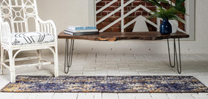 Navy Blue 2' 7 x 10' Vita Runner Area Rug