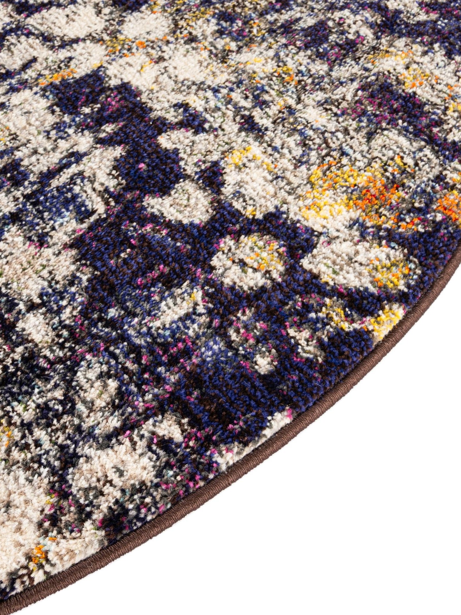 Navy Blue 8' x 8' Vita Round Area Rug