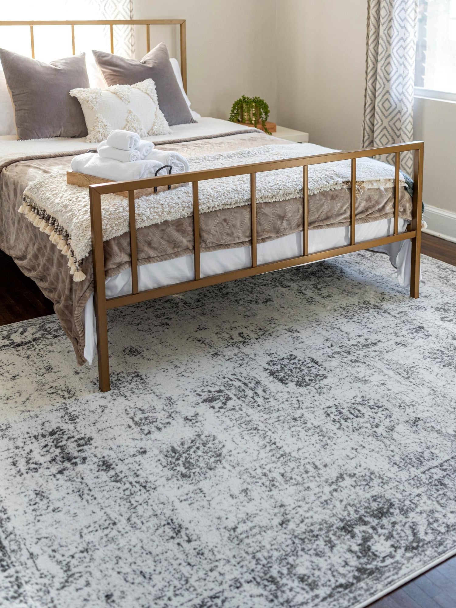 Gray 3' 1 x 5' 3 Sofia Rectangle Area Rug Discounted Clearance Final Sale