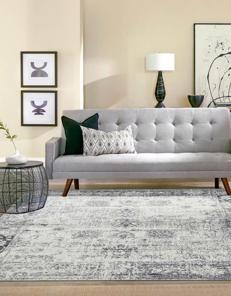 Gray 13' 1 x 13' 1 Sofia Square Area Rug Durable Easy Clean Stain Resistant Unique Carpet for Affordable Interior Home Design for Sale at Rug Engine