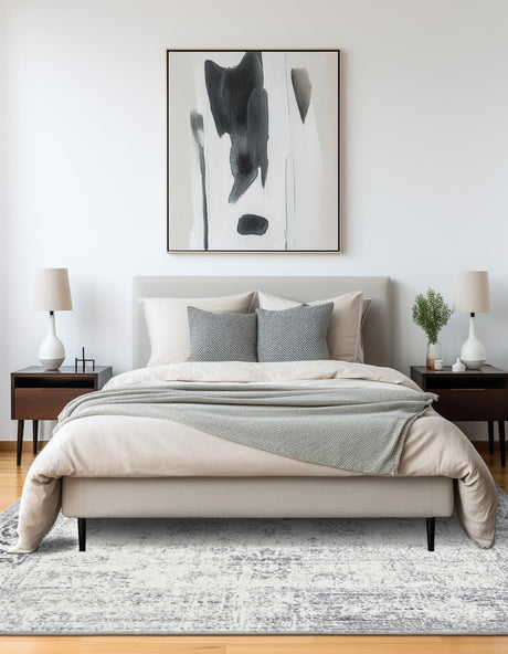 Gray 12' x 12' Sofia Square Area Rug Durable Easy Clean Stain Resistant Unique Carpet for Affordable Interior Home Design for Sale at Rug Engine