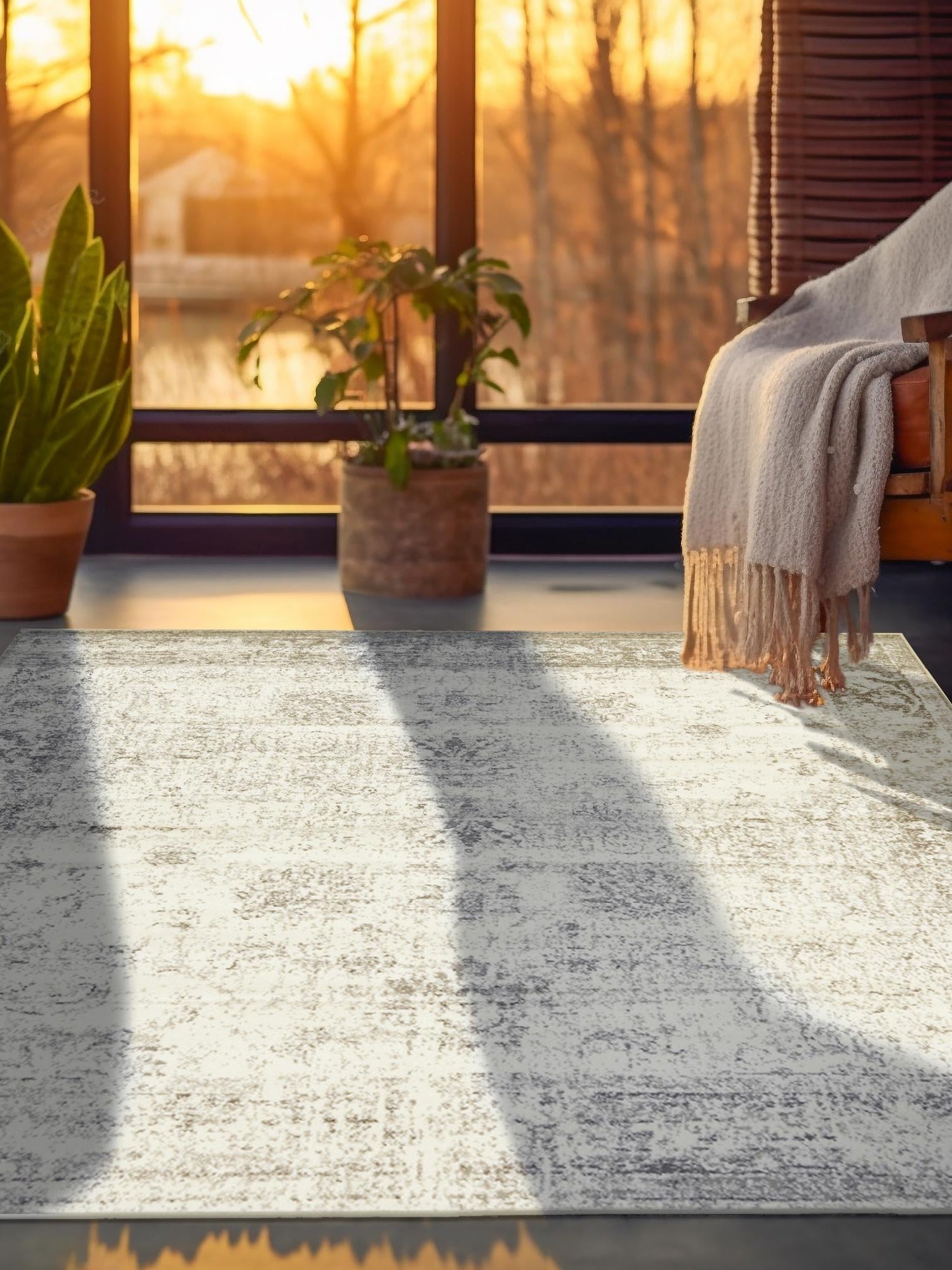 Gray 13' 1 x 13' 1 Sofia Square Area Rug Durable Easy Clean Stain Resistant Unique Carpet for Affordable Interior Home Design for Sale at Rug Engine