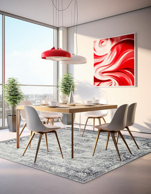 Gray 12' x 12' Sofia Square Area Rug Durable Easy Clean Stain Resistant Unique Carpet for Affordable Interior Home Design for Sale at Rug Engine