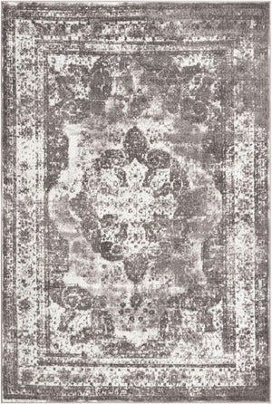 Gray 6' 1 x 9' Sofia Rectangle Area Rug Durable Easy Clean Stain Resistant Unique Carpet for Affordable Interior Home Design for Sale at Rug Engine