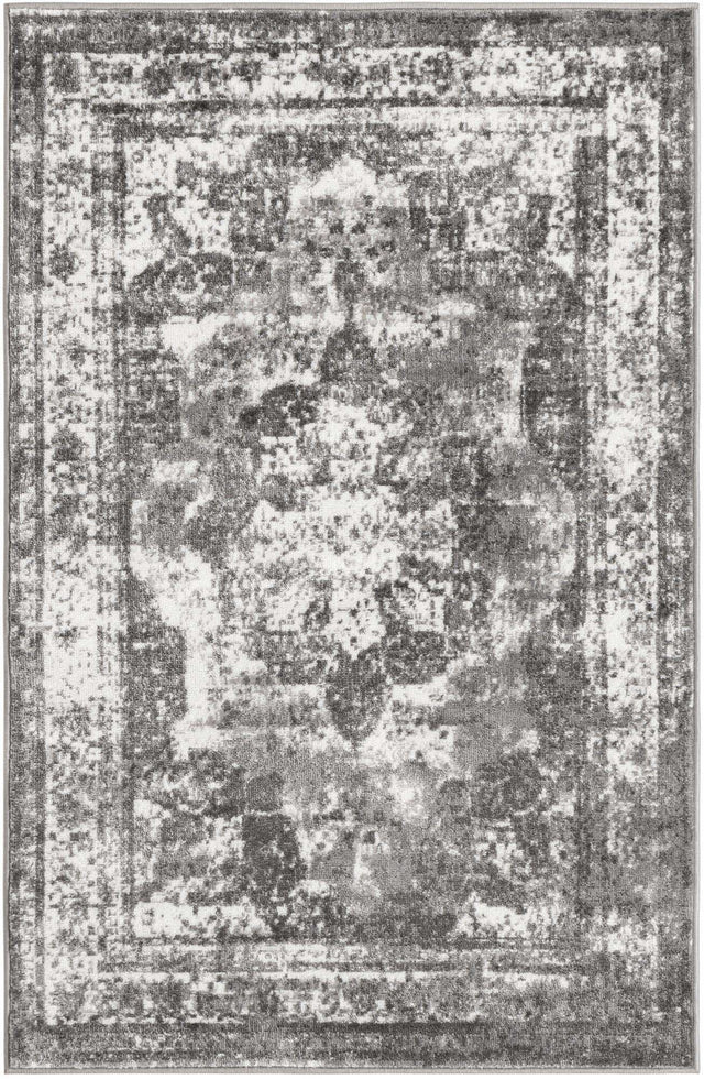 Gray 3' 1 x 5' 3 Sofia Rectangle Area Rug Durable Easy Clean Stain Resistant Unique Carpet for Affordable Interior Home Design for Sale at Rug Engine