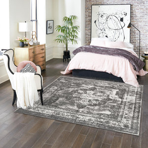 Gray 13' 1 x 13' 1 Sofia Square Area Rug Durable Easy Clean Stain Resistant Unique Carpet for Affordable Interior Home Design for Sale at Rug Engine
