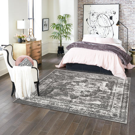 Gray 13' 1 x 13' 1 Sofia Square Area Rug Durable Easy Clean Stain Resistant Unique Carpet for Affordable Interior Home Design for Sale at Rug Engine