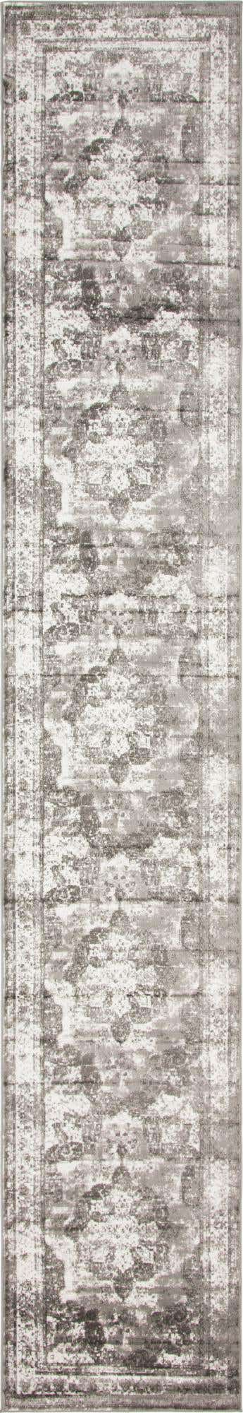 Gray 3' 3 x 19' 8 Sofia Runner Area Rug Durable Easy Clean Stain Resistant Unique Carpet for Affordable Interior Home Design for Sale at Rug Engine