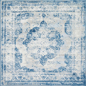 Blue 8' x 8' Sofia Square Rug