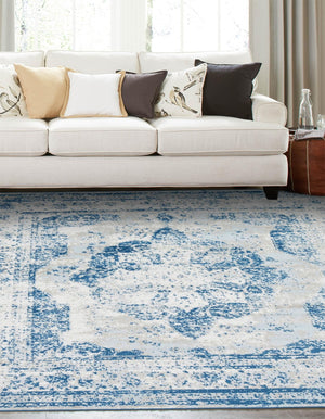 Blue 8' x 8' Sofia Square Rug