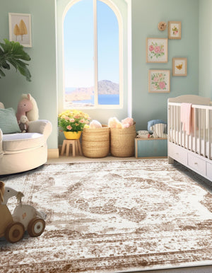 Beige 10' x 10' Sofia Square Rug
