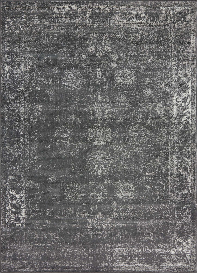 Dark Gray 7' 10 x 11' Sofia Rectangle Area Rug Durable Easy Clean Stain Resistant Unique Carpet for Affordable Interior Home Design for Sale at Rug Engine