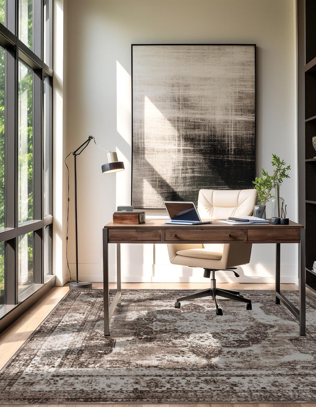 Light Brown 6' 1 x 6' 1 Sofia Square Area Rug Durable Easy Clean Stain Resistant Unique Carpet for Affordable Interior Home Design for Sale at Rug Engine