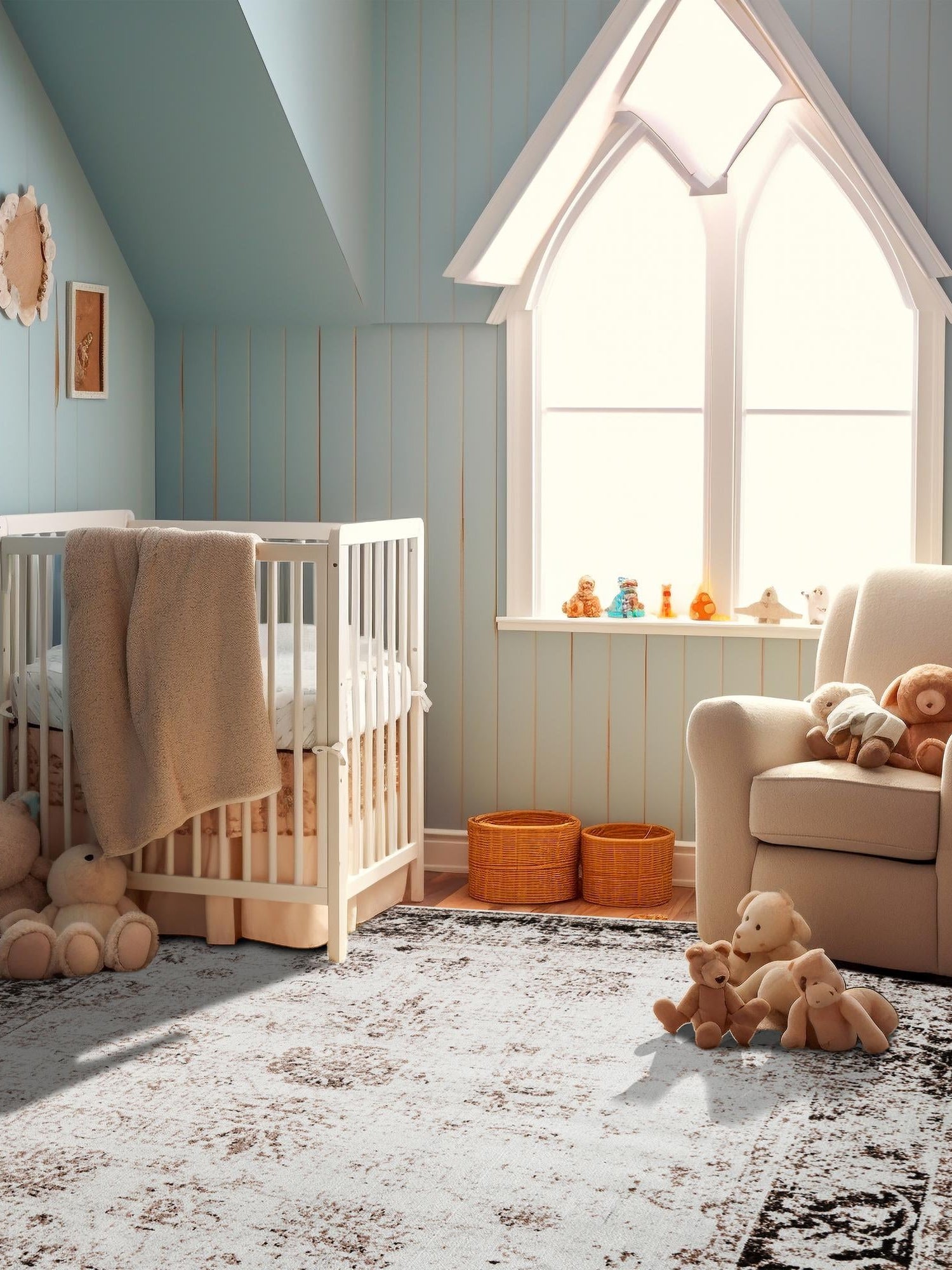 Beige 10' x 10' Sofia Square Area Rug