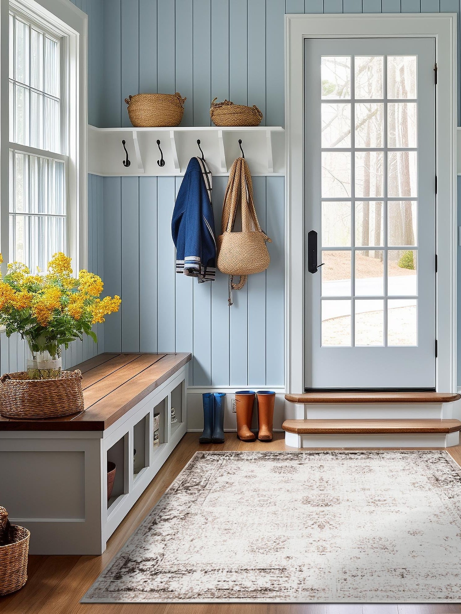 Beige 10' x 10' Sofia Square Area Rug