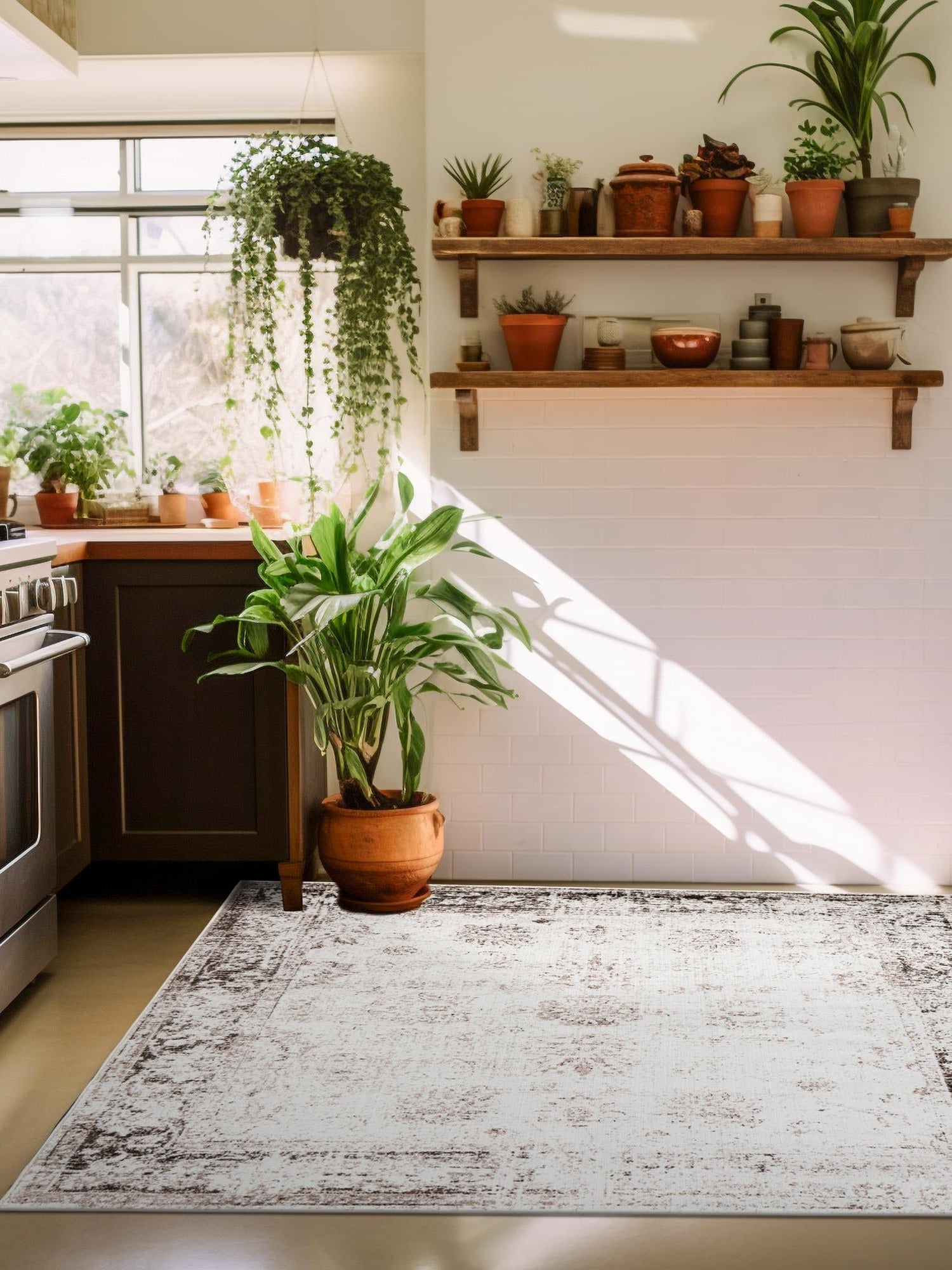 Beige 10' x 10' Sofia Square Area Rug