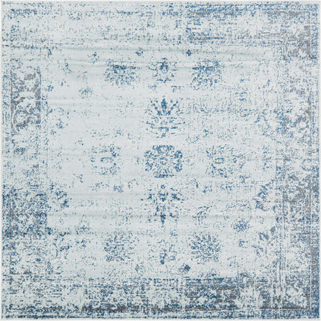 Light Blue 8' x 8' Sofia Square Rug