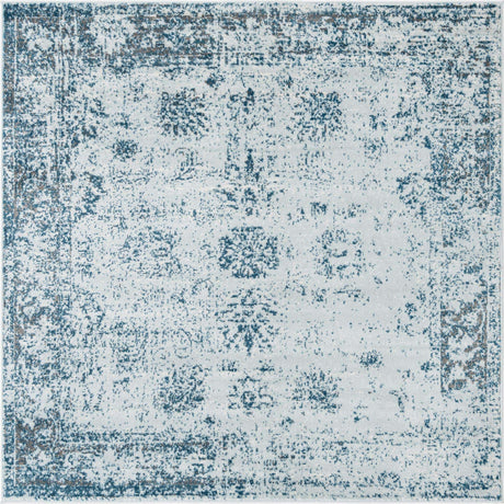 Light Blue 6' 1 x 6' 1 Sofia Square Rug