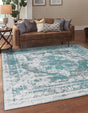 Turquoise 8' x 8' Sofia Square Rug