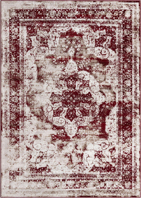 Burgundy 8' x 11' Sofia Rectangle Rug
