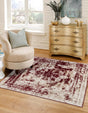 Burgundy 6' 1 x 6' 1 Sofia Square Rug