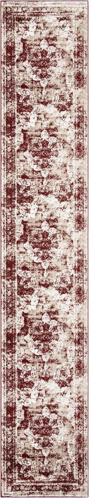 Burgundy 3' 3 x 20' Sofia Runner Rug