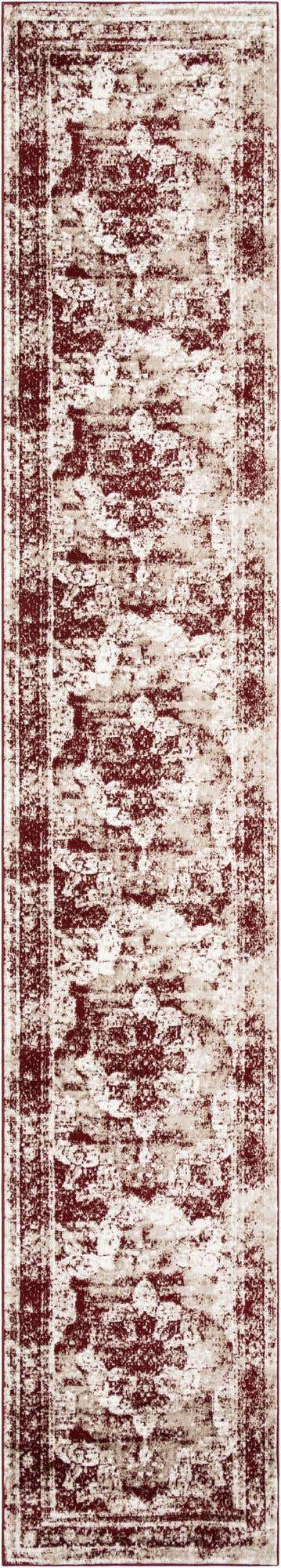 Burgundy 3' 3 x 20' Sofia Runner Rug