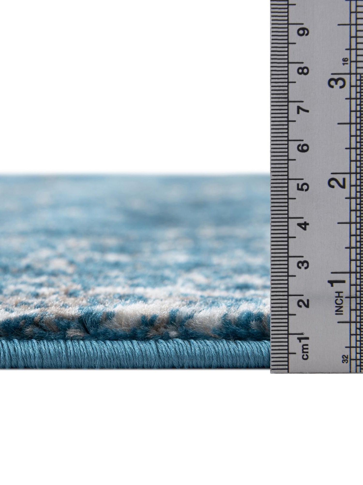 Blue 7' 10 x 7' 10 Sofia Square Area Rug Durable Easy Clean Stain Resistant Unique Carpet for Affordable Interior Home Design for Sale at Rug Engine