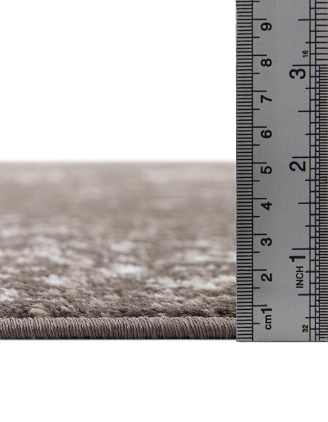 Brown 7' 10 x 7' 10 Sofia Square Area Rug Durable Easy Clean Stain Resistant Unique Carpet for Affordable Interior Home Design for Sale at Rug Engine